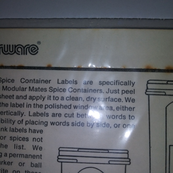Vintage Tupperware labels - Picture 4 of 4